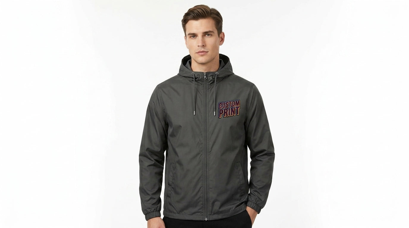 Jachetă windbreaker cu glugă
